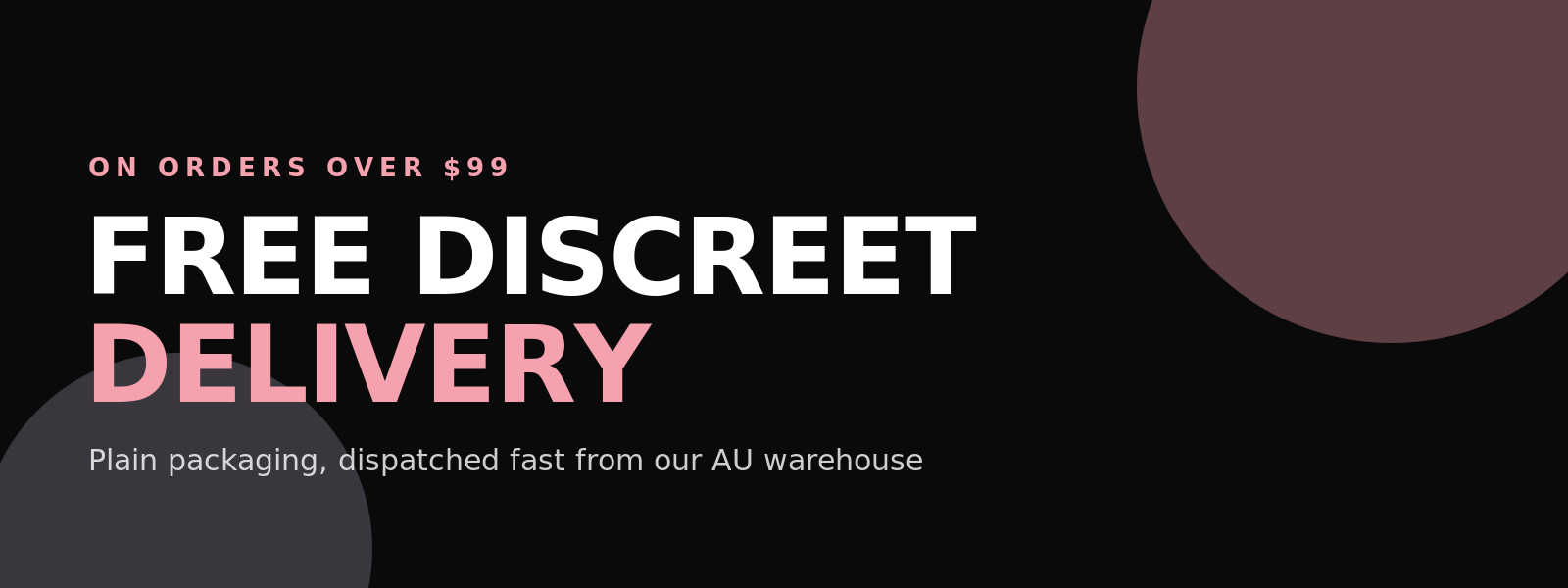 Free discreet shipping